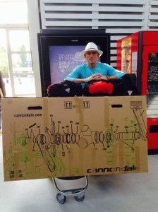 We are quite the sight at the airport.