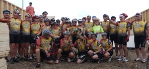 The 2014 Cycle of Hope at the build site.